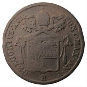 Fundmünze, 1 Baiocco, 1835