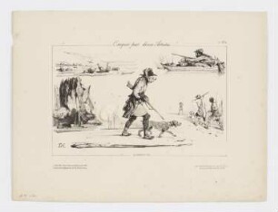 Jagdszenen, Blatt 4 der Folge "Croquis par divers artistes"