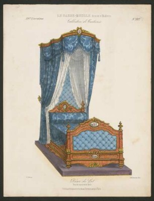 "Décor de lit / bois de rose & cuivres dorés", aus: Le Garde-meuble