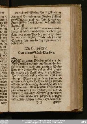 Die IX. Historie. Von einem Schul-Obristen.