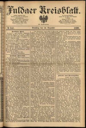 Ausgabe vom Dienstag, den 13. Dezember 1898.