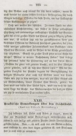 164-176 Praktische Bemerkungen über den Beichtstuhl (aus der Diöcese Rottenburg)