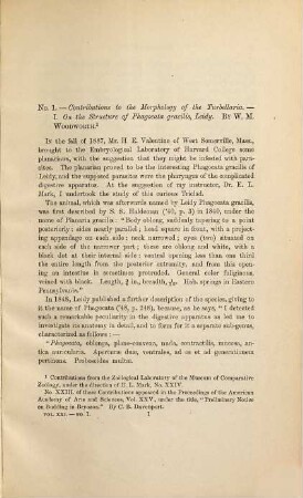 Bulletin of the Museum of Comparative Zoology. 21. 1891