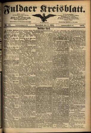 Zweite Ausgabe vom Samstag, den 11. März 1905.