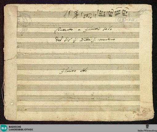 Concertos - Mus. Hs. 790 : fl, vl (2), b; D; GroF 810 JenS 72