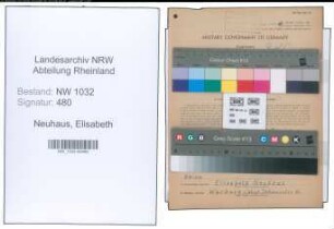 Entnazifizierung Elisabeth Neuhaus , geb. 10.04.1901 ()