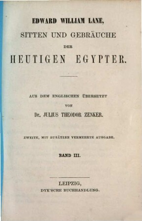 Sitten und Gebräuche der heutigen Egypter, 3
