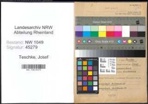 Entnazifizierung Josef Teschke , geb. 06.09.1901 (Werkmeister)