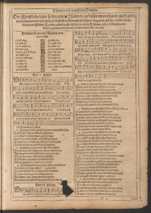Psalmen/ so einerley Melodey oder thons sind.