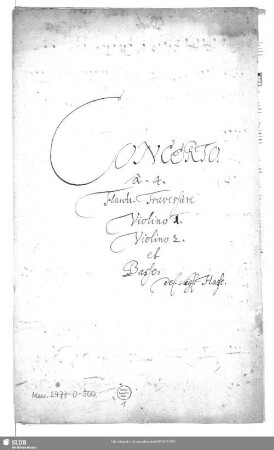 Concertos - Mus.2477-O-500 : fl, strings, bc - b; GroF 277
