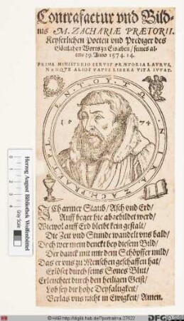 Bildnis Zacharias Praetorius (eig. Breiter)