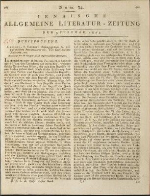 Num. 34. Den 9. Februar 1805