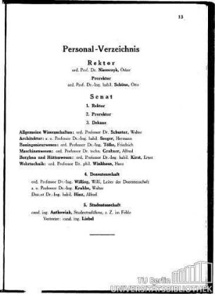 Rektor und Senat