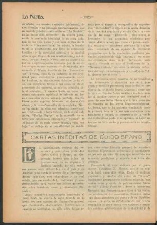 Cartas inéditas de Guido Spano