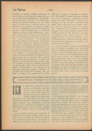 Cartas inéditas de Guido Spano