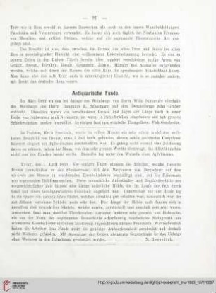 Antiquarische Funde