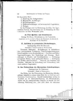 17. Anleitung zu geologischen Beobachtungen