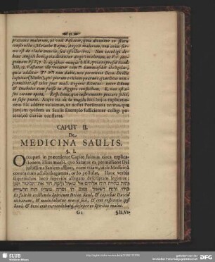 Caput II. De Medicina Saulis