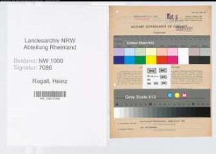 Entnazifizierung Heinz Rogall, geb. 08.06.1910 (Ingenieur)