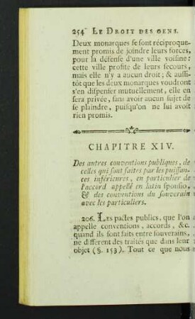 Chapitre XIV. Des autres conventions publiques ...