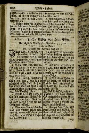 XXVI. Tisch-Lieder vor dem Essen.
