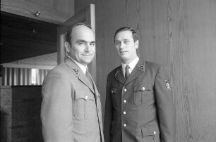 Amtseinführung des neuen Leiters der Schutzpolizei Karlsruhe Erich Hochreiter sowie und des neuen Polizeioberrat Helmut Gerbert