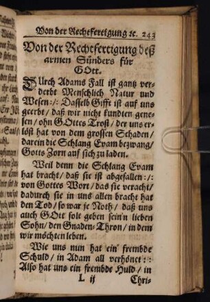 Von der Rechtfertigung deß armen Sünders für Gott.
