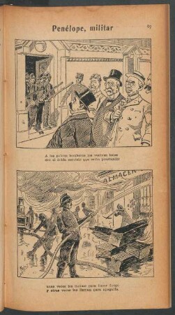 Penélope, militar - Caricatura