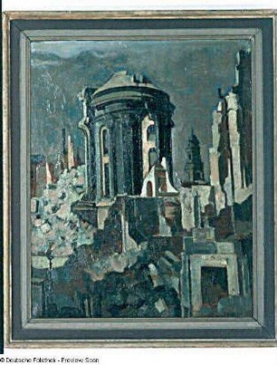 Zerstörtes Barock : Zerstörtes Barock. Öl auf Leinwand; 80 x 75 cm; 1950. Ausstellung: Dresden, Keep on looking. Fragen zur Kunst. Der Kunstfonds des Freistaates Sachsen zu Gast im Kunst Haus Dresden, 14.02.-20.04.2003