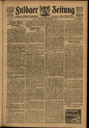 Dritte Ausgabe vom Samstag, den 30. September 1905.
