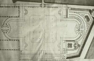 Dresden, Zwinger. Grundrissplan mit Garten