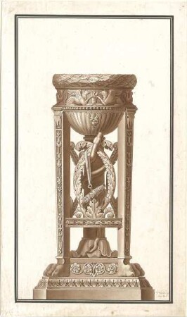 Laves, Georg Ludwig Friedrich; Studienzeichnungen - Aufbewahrungsgefäß (Ansicht)