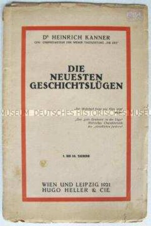 Streitschrift aus Österreich zur Frage der Verantwortung für den 1. Weltkrieg