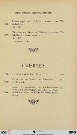 Diverses (Nr. 340-342)