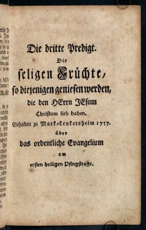 69-94, Die dritte Predigt.