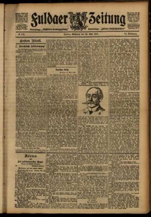 Erste Ausgabe vom Mittwoch, den 22. Mai 1907.