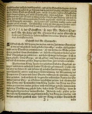 Copia der Schrifften/ so von Mr. Robert Charnock/ Mr. Ed. King/ und Mr. Thomas Key/ an die Sheriffs in London und Middelfex zu Tyburn auff dem Executions- Platz den 28 Mart. 1696. überlieffert worden.