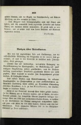 Notizen über Reliefkarten