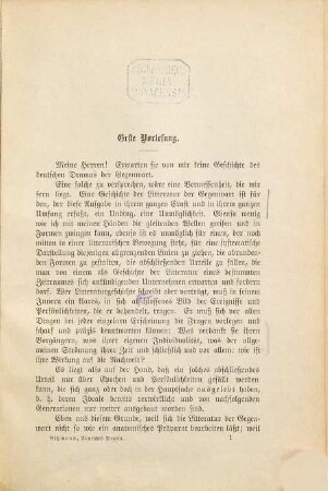 Das deutsche Drama in den litterarischen Bewegungen der Gegenwart : Vorlesungen, gehalten an der Universität Bonn