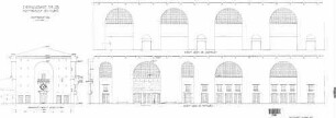 Stuttgart Hbf: Empfangsgebäude Kopfbahnsteighalle Ansichten,Querschnitt