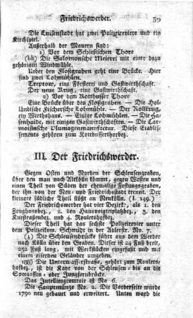 III. Der Friedrichswerder