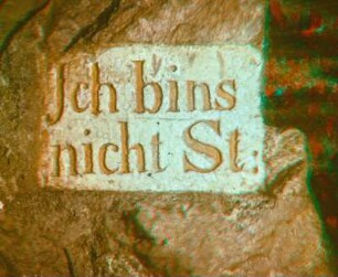 Gangtafel ""Ich bins nicht Stehender"" im Moritzstolln