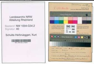 Entnazifizierung Kurt Schulte-Herbrueggen , geb. 26.05.1906 (Apotheker)