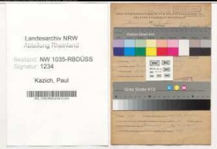 Entnazifizierung Paul Kazich , geb. 26.12.1892 (Lohnbuchhalter)