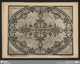 Grosser ovaler Plafond im Renaissance-Stil