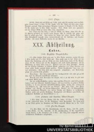 XXX. Abtheilung. Cakes.