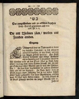 1-19, Christliche Leich-Predigt.