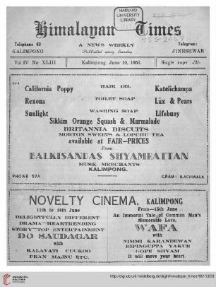 No. XLIII (10 June 1951)