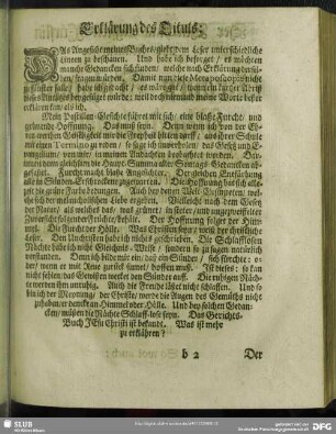 Erklärungs des Tituls