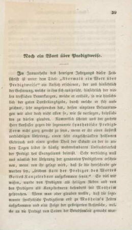 39-58 Noch ein Wort über Predigtweise